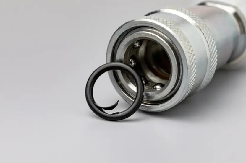 broken o-ring (compressed)